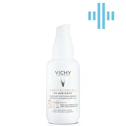 Солнцезащитный невесомый флюид Vichy Capital Soleil UV-Age Daily против признаков фотостарения кожи лица, SPF 50+, 40 мл (MB364200)