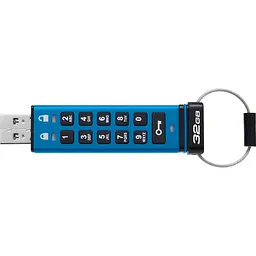 USB флеш-накопичувач Kingston IronKey Keypad 200 32GB USB-A 3.2 Gen 1 Blue (IKKP200/32GB) [101158] - мініатюра 3