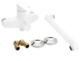 Змішувач для ванни Brinex 35W 005, Chrome/White (k35) BRIN35W005 - мініатюра 5