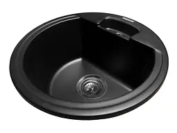 Кухонна мийка Miraggio VALENCIA black (0002424) Граніт, Врізна, Чорний - мініатюра 3
