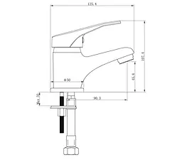 Змішувач для раковини Aquatica IG-2A149C 9709000 - мініатюра 2