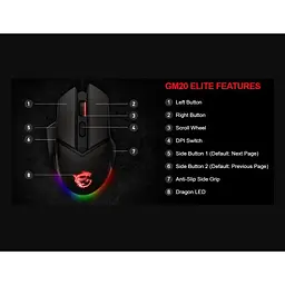 Ігрова миша MSI GM20 Clutch Elite Mouse Gaming - мініатюра 8