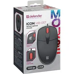 Комп'ютерна мишка Defender Icon MB-057 USB Black (52057) - мініатюра 5