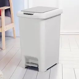 Відро для сміття MBM My Home з кришкою та педаллю 45 л сіре (BIN-01 45L GRAY) - мініатюра 4