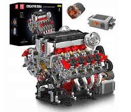 Конструктор двигун Mould King Technic Двигун V8  F488 для дітей та дорослих 2718 деталей 