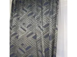 Жакардові штори "геометрія" сіро-графітового кольору 2шт. 150х270 з білим шифоновим тюлем 400х270, н ALBO pbe0052784 - мініатюра 9