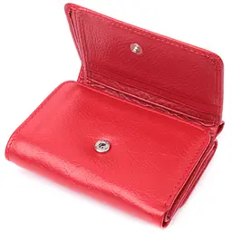 Шкіряний яскравий гаманець для жінок ST Leather 22505 червоний - мініатюра 5