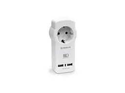 Мережевий зарядний пристрій REAL-EL CS-30 (2USB, 2.1 A) White