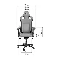 Крісло ігрове GT Racer X-8005 Dark Gray - мініатюра 2