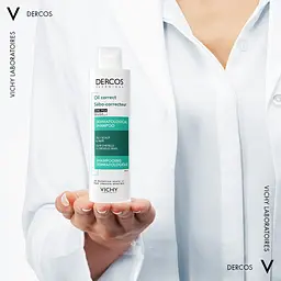 Шампунь для жирного волосся Vichy Dercos Sebo-correcteur Oil Control Dermatological Shampoo 200 мл - мініатюра 5