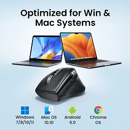 Маніпулятор миша бездротова UGREEN M751 Multi-mode Wireless Mouse Black (UGR-45792) - мініатюра 10