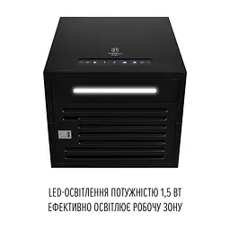 Витяжка острівна PERFELLI DESIGN QUATTRO 41 NERO SILENZIO - мініатюра 4