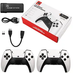 Ігрова приставка GameStick M8 Pro 2.4G Біло-чорний, HDMI-приставка для телевізора з бездротовими джойстиками