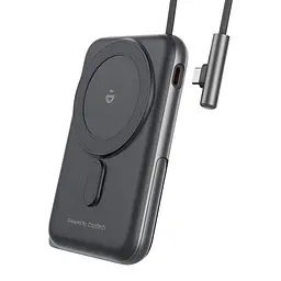Повербанк 10000mAh Choetech B735 Black QC3.0 PD3.0 бездротова магнітна зарядка, вбудований кабель, підставка (43-00149) - мініатюра 2