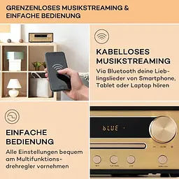 Стереосистема Auna Berklee HiFi Stereo радио FM USB BT (10040457) - мініатюра 2