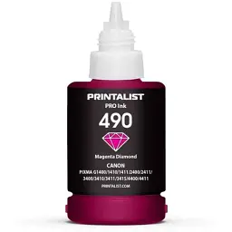 Чорнило Printalist Canon GI-490 для G1400/G2400/G3400 140г Magenta (PL490M) - мініатюра 2