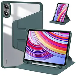 Чохол TPUCristal Pen holder 360 для Xiaomi Redmi Pad 2 Pro 12.1 Темно-зелений