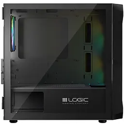 Корпус LogicConcept PORTOS MESH+GLASS ARGB fans 3x120mm BLACK без БЖ mATX - мініатюра 7