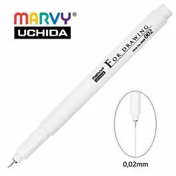 Лінер Marvy for Drawing 0.02 мм чорний 4600-S