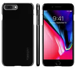 Оригінальний чохол для iPhone 8 Plus/7 Plus Spigen Thin Fit Jet Black 055CS22240 - мініатюра 9