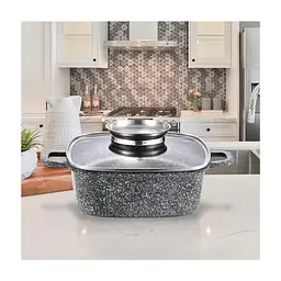 Каструля Gusto квадратна покриття Ceramic Snow 4,4 л (GT-2704-24) - мініатюра 2