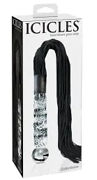 Флогер із фалоімітатором Icicles Model 38, 63 см (прозорий) - мініатюра 2