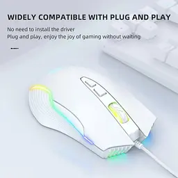 Миша з підсвічуванням ігрова провідна ONIKUMA CW905 Gaming 6400 DPI біла - мініатюра 4