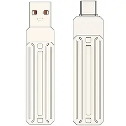 Флеш-драйв USB 3.0 Flash Drive WIWU Wi-FD001 3 in 1, 128GB Silver - мініатюра 3