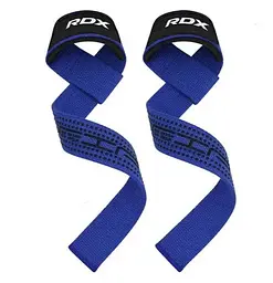 Лямки для тяги RDX S4 Gym Cotton Gel Straps Blue Plus (WAC-S4U+) - мініатюра 2