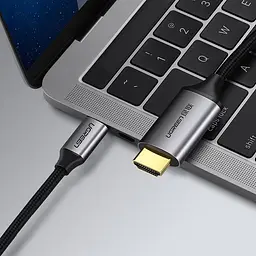 Кабель USB 3.1 Type-C M - HDMI M, 1.5m 4K 60Hz Male Cable Aluminum Shell UGREEN MM142 (Gray Black) - мініатюра 5