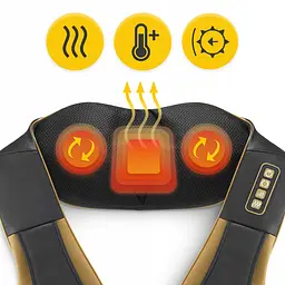 Накидка-масажер 4FIZJO Shiatsu Pro+ для шиї та спини Black/Gold (P-5907739312358) - мініатюра 5