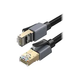 Патч-корд 1m F/FTP cat 8 RJ-45 black 40Gbps 2000MHz Ugreen (95932) - мініатюра 3