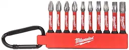 Біти Shockwave carabiner сталь набір 10шт Milwaukee hoz0013187