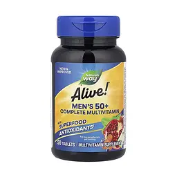 Мультивітаміни для чоловіків 50+, Men's 50+ Complete Multivitamin - 50 tabs - мініатюра 3
