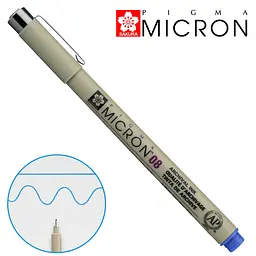 Лінер Sakura PIGMA MICRON (0.8), 0,5 мм синій