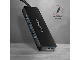 Мультипортовий адаптер AXAGON SuperSpeed Slim USB-A Black (HUE-G1A) - мініатюра 4
