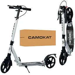 Самокат iTrike міський дорослий 35х13х87-102 см Білий 000222887