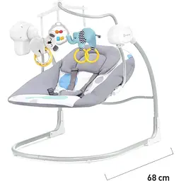 Крісло-гойдалка Kinderkraft Minky Mint сіре з рожевим (00-00158386) - мініатюра 6