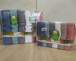 Набір турецьких махрових рушників Cestepe 50х90 6 штук + 70х140 6 штук Bamboo Chery - мініатюра 4
