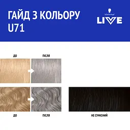 Фарба для волосся Schwarzkopf Live Urban Metallics U71 Metallic Silver - мініатюра 5