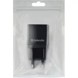 Зарядний пристрій Defender EPA-10 black, 1xUSB, 5V / 2.1A (83572) - мініатюра 3
