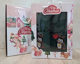Набір новорічних рушників Gulcan 50x90+70х140 Merry Christmas Green - мініатюра 6