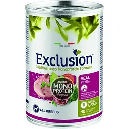 Консерви Exclusion Adult Veal для дорослих собак усіх порід з телятиною 400 г