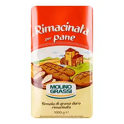 Борошно Molino Grassi La Rimacinata per pane Semola di grano duro rimacinata с твердых сортов пшеницы 1 кг
