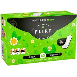 Прокладки щоденні FANTASY FLIRT slim fresh cotton 60шт BIG PACK