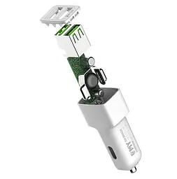 Автомобільний зарядний пристрій EMY MY20 2in1 АЗП з кабелем iPhone DC12-24V, 2.4 А, 5V/12W - мініатюра 3