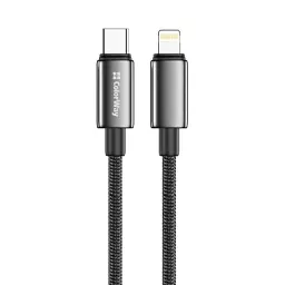 Дата кабель USB-C to Lightning 1.0m PD30W zinc alloy braided black ColorWay (CW-CBPDCL098-BK) - мініатюра 2