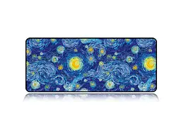 Великий килимок для мишки WorkPlaceShop ART Ван Гог Зоряна ніч 700 x 300 мм