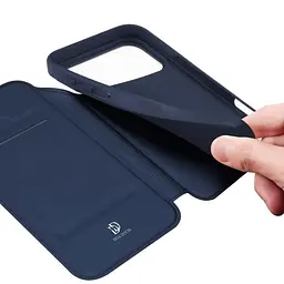 Чохол-книжка Dux Ducis з кишенею для візиток для Apple iPhone 17 Pro (6.3) Синій - мініатюра 4
