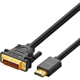 Кабель мультимедійний HDMI M to DVI M 1.5m HD106 black Ugreen (11150)